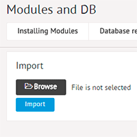 Import and Export DB DIAFAN.CMS