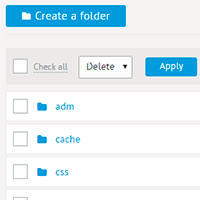 File manager in DIAFAN.CMS